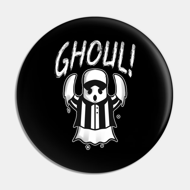 American Football Referee Ghost Goal Ghoul Halloween Pin by SinBle