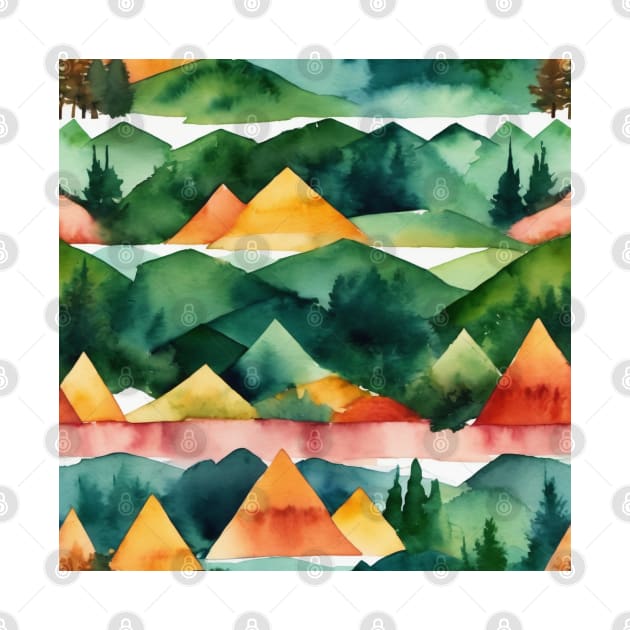 Watercolor Geometric by justrachna