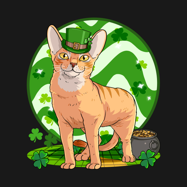 Abyssinian Cat St Patricks Day Leprechaun by Noseking