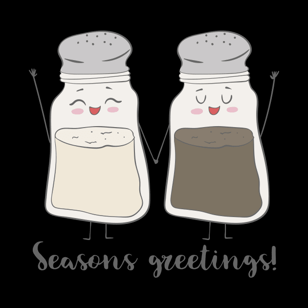 Seasons Greetings, Funny Christmas Food by Dreamy Panda Designs