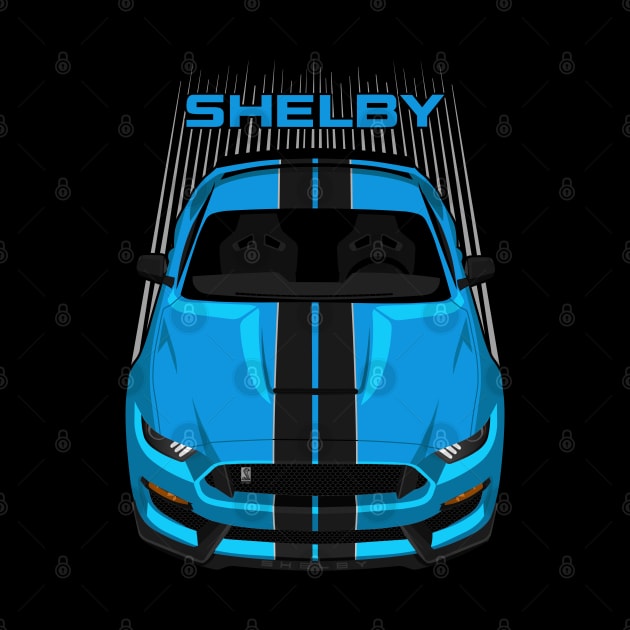 Ford Mustang Shelby GT350 2015 - 2020 - Grabber Blue - Black Stripes by V8social