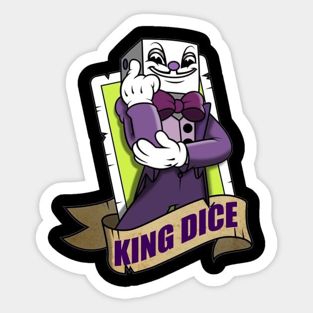 King Dice Sticker for Sale by ReeArt