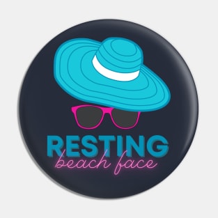 Resting Beach Face Pin