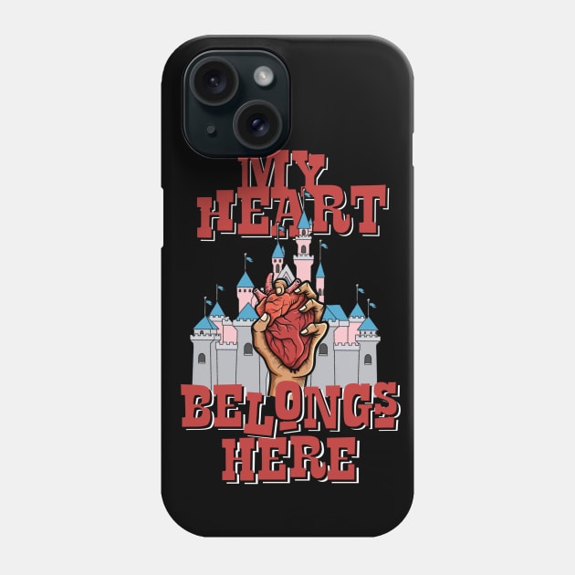 My heart belongs here (Land) Phone Case by EnchantedTikiTees