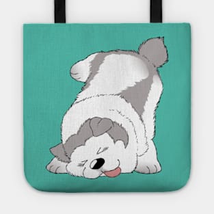 pudgy puppy 3 Tote