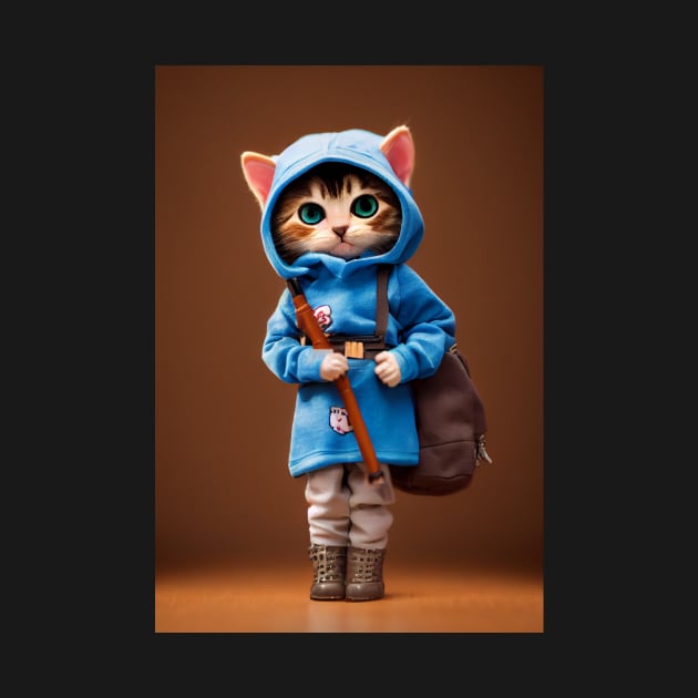 Cat in Hoody by Happy Woofmas