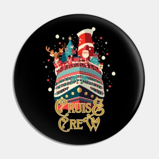 Cruise Crew Christmas Boat Trip Matching Holiday Pajamas Pin