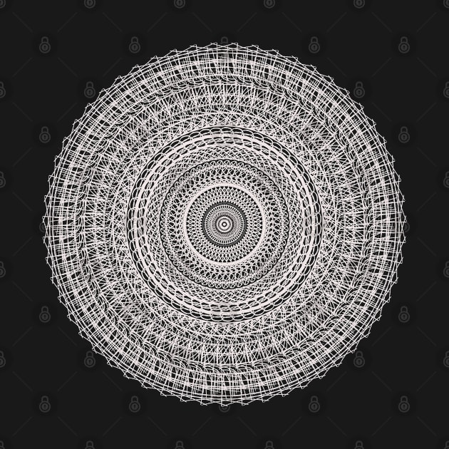 Artistic White Mandala Pattern Design by TANSHAMAYA