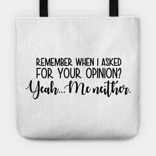 Remember when i asked you opinion Tote