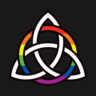 Rainbow Pride Encircled Triquetra T-Shirt