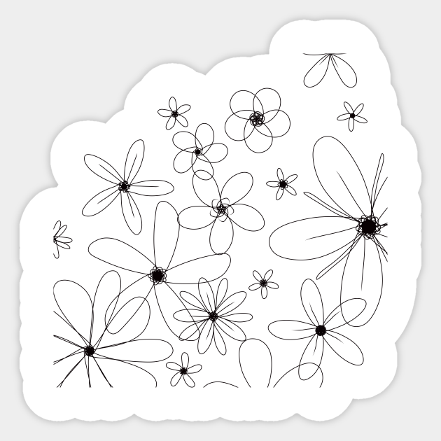 Daisy Flower White Minimal Black White Flower Sticker Teepublic Check out our black and white flower sticker selection for the very best in unique or custom, handmade pieces from our shops. teepublic