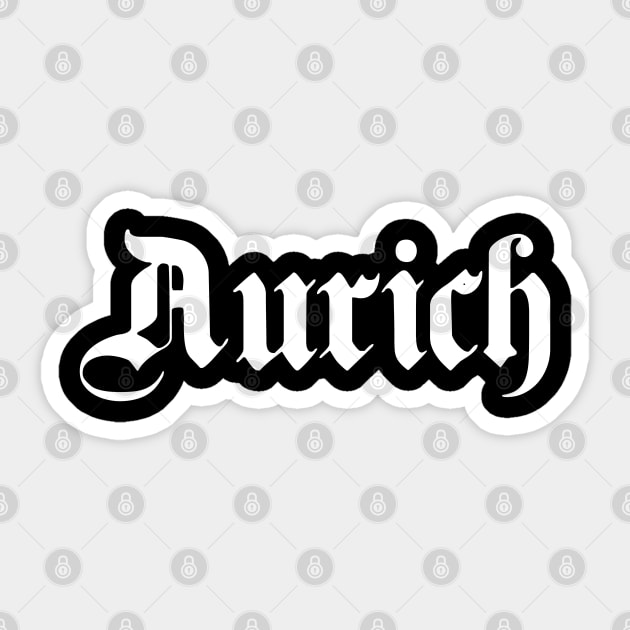 Autocollant Voiture AURICH Allemagne - Sticker Contour Ville, Pour Pare-brise Ou Carrosserie