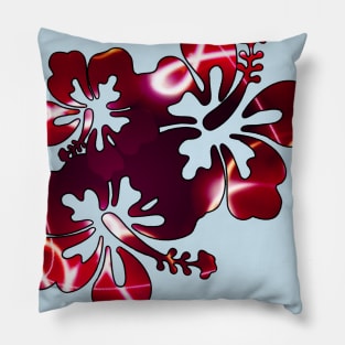 Hibiscus Trio - Red Pillow