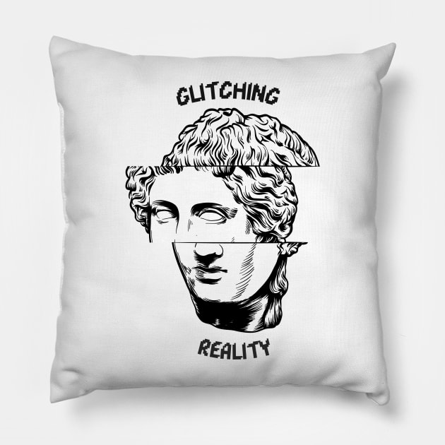 Glitching reality Pillow by Milon store