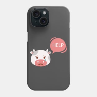 Cow Crying For Help Phone Case