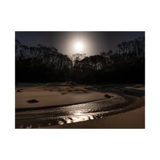 Quarry Beach Under Moonlight T-Shirt