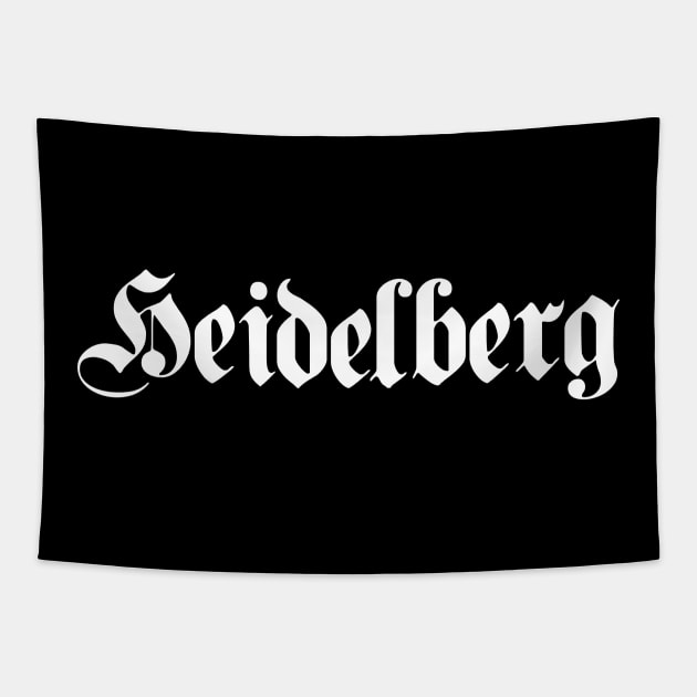 Heidelberg written with gothic font Tapestry by Happy Citizen