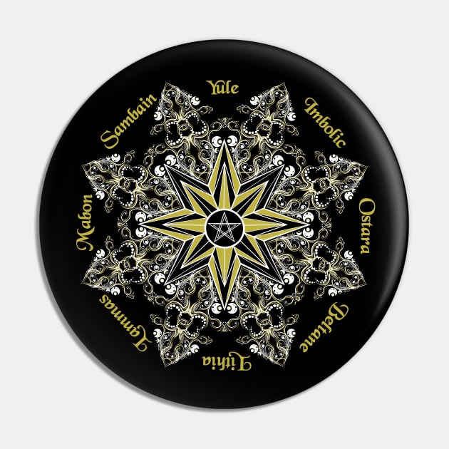 Pagan/ Wicca Wheel of the year Pin by Night Shade