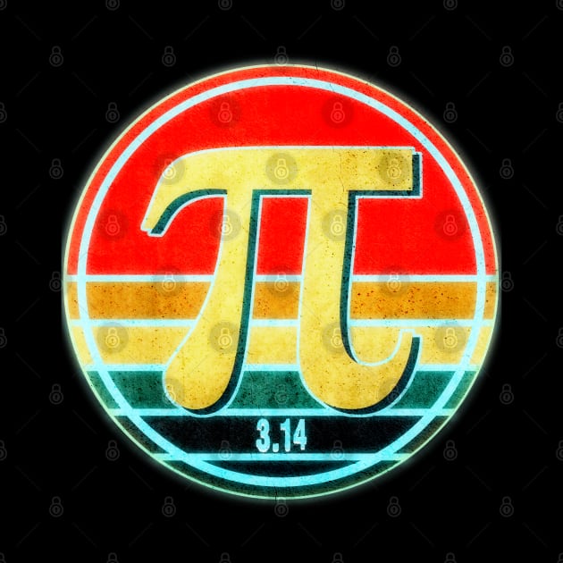 PI Day Retro Sunset Design by mythikcreationz