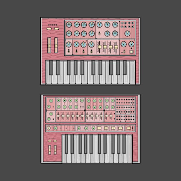 Red Classic Synthesizer by milhad