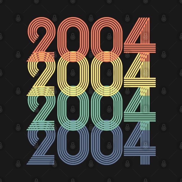 Cool Retro Year 2004 - Made In 2004 - 19 Years Old, 19th Birthday Gift For Men & Women by Art Like Wow Designs