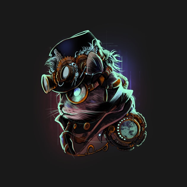 Steampunk cat by Fan.Fabio_TEE