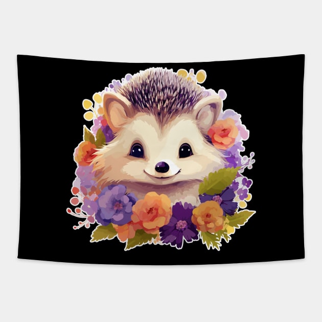 Cute hedgehog Tapestry by Onceer