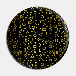 Mod Gold Shapes Pin
