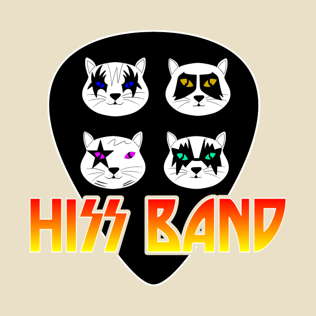 Hiss Cat Funny Cats Kittens Rock Music Cat Lover Hiss by Danielle Shipp