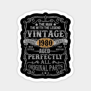 40 Years Old 1980 Vintage 40th Bday Gift Decorations Magnet