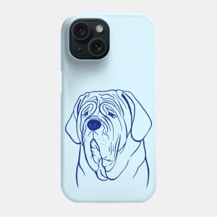 Neapolitan Mastiff (Light Blue and Blue) Phone Case