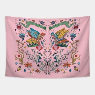 Cute butterfly florals Tapestry