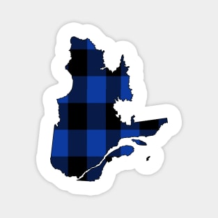 Quebec in Blue Plaid Magnet