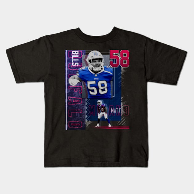 Rinkha Matt Milano Football Paper Poster Bills 2 Kids T-Shirt