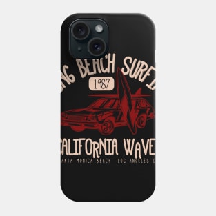 Long Beach Surf vintage surfboard california Phone Case