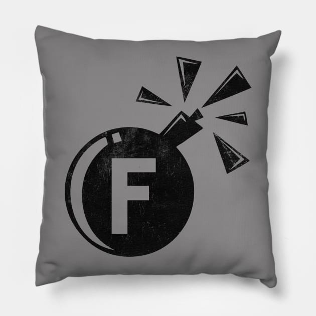 F Bomb Pillow by machmigo