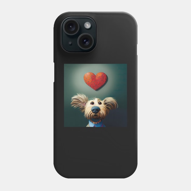 Dog Valentine Phone Case by Geminiartstudio