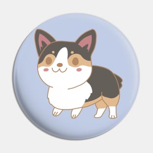 Chibi Corgi - Tricolor Version Pin