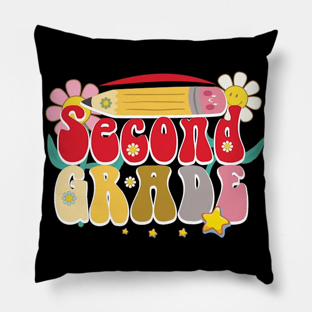 Second Grade Rainbow Girls Boys Teacher Team 2nd Grade Squad Pillow by mo designs 95