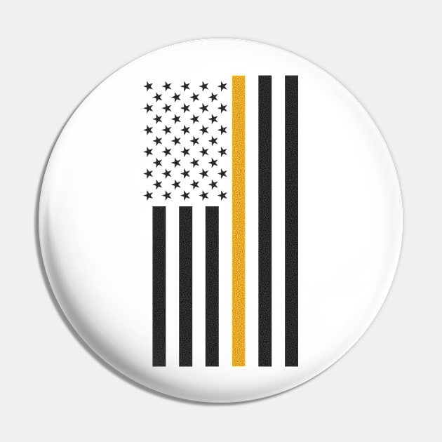 Search and Rescue Thin Orange Flag Pin by Zone32