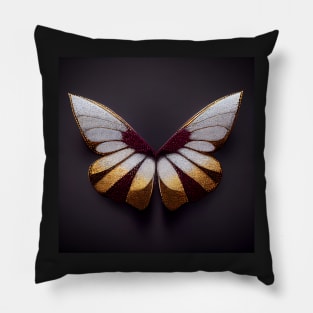 red, diamond and gold butterfly 02 Pillow