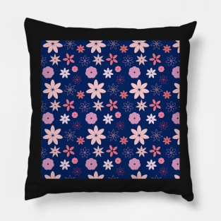 Colorful Spring Floral Pattern Design Pillow