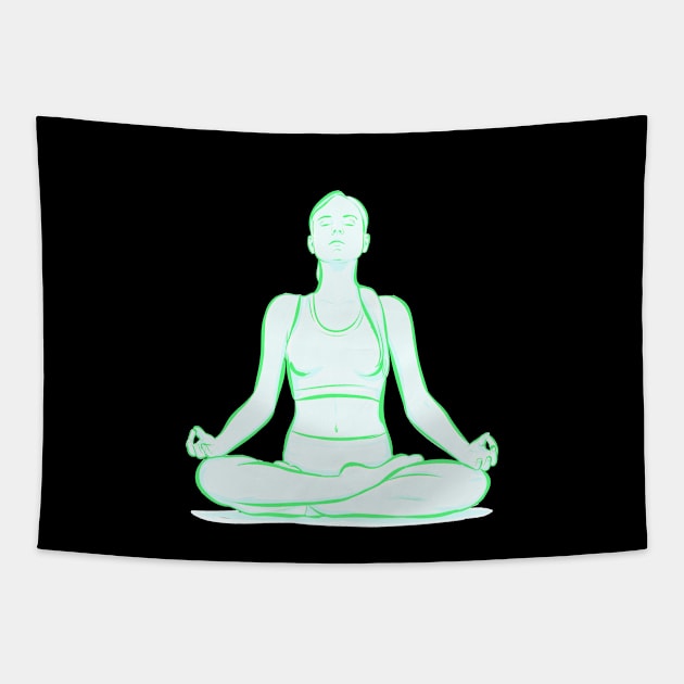 NAMASTE GIRL #1 Tapestry by RickTurner