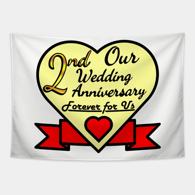 2nd wedding anniversary Tapestry by POD_CHOIRUL