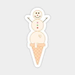 ICE CREAM SNOWMAN Magnet