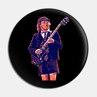 ANGUS YOUNG THE GUITARIST LEGEND Pin