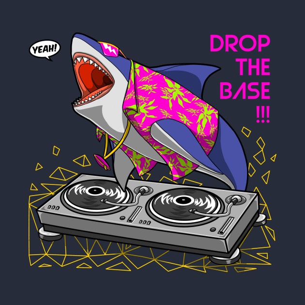 dj shark cartoon comics style character design by hayr pictures