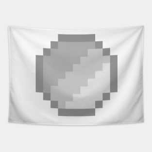 Silver Coin Pixel Art Tapestry