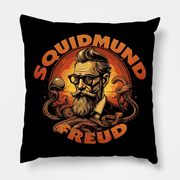 Squidmund Freud Pillow by obstinator