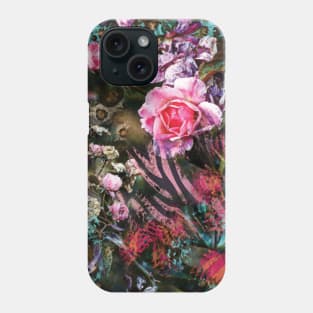 Animal Print and Pink Roses Phone Case